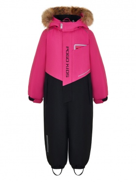 PogoKids, зимний комбинезон W25_PG-88231-4 (фуксия-черный)