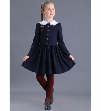Платье школьное Маленькая Леди 1872-519-ВВОК (синий)