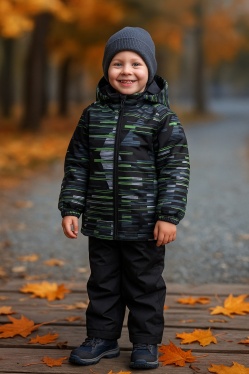 Комплект демисезонный HUPPA REX 45080014-32009 (черный, салатовый)