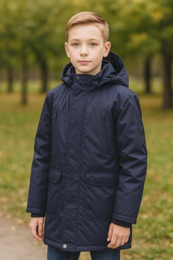 Парка демисезонная Huppa ROMAN 1 12380114-00086 (тёмно-синяя)
