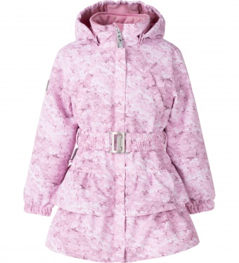 Пальто демисезонное Kerry POLLY K23035-1222 (розовое, принт)