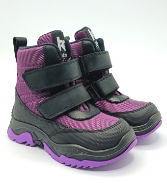 Kidmen, утепленные демисезонные ботинки 5003-10-13 (фиолетовый) для девочки