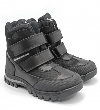 Kidmen, утепленные демисезонные ботинки 5007-01-03 (черный) для мальчика
