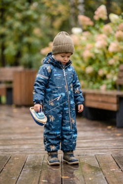 PogoKids, демисезонный комбинезон PG88269-3 (синий, осьминожки)