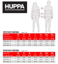 0_замеры взрослой одежды HUPPA