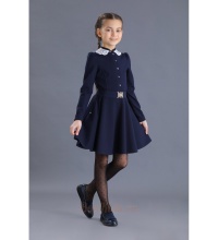 Платье школьное Маленькая Леди 2035-519-ТВК-340 (синее)