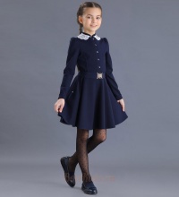 Платье школьное Маленькая Леди 2035-519-ТВК-340 (синее)