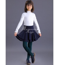 Школьная блузка для девочки из трикотажа хлопкового