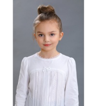 Школьная Блузка для девочки 2297-521-ТХК-180 (молочный) Маленькая Леди