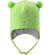 лассие шапка с мишкой зеленая
