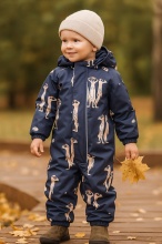 PogoKids, демисезонный комбинезон PG88301-3 (синий, сурикаты)