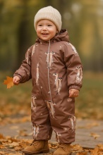 PogoKids, демисезонный комбинезон PG88301-5 (кофе, сурикаты)
