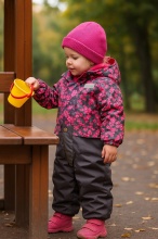 Комбинезон демисезонный Kerry CISSY K25006-2650 (малиновый, принт)