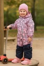 Комбинезон демисезонный Kerry JOY K25018-1700 (розовый, котики)
