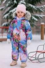 Комбинезон зимний Molo Polaris Fur 5W24N204-9106 (цветы на голубом)