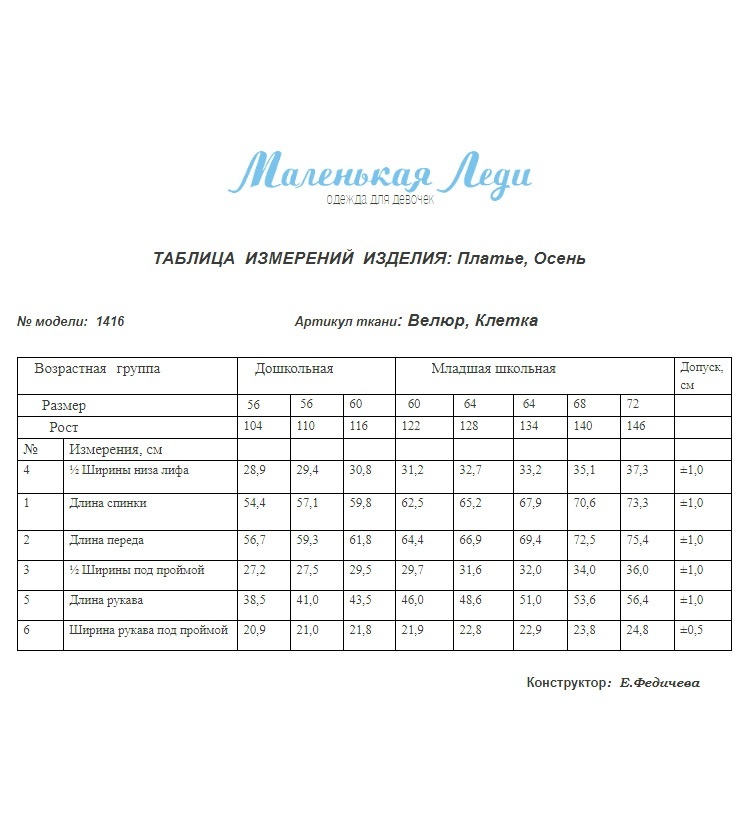 Платье Маленькая Леди 1416-523-ТХВ (синий, клетка сине-бордовая)