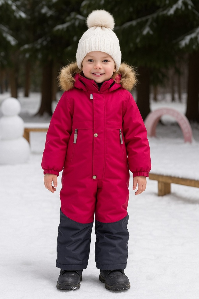 Комбинезон зимний Kerry BERT K24421-095 (малиновый)